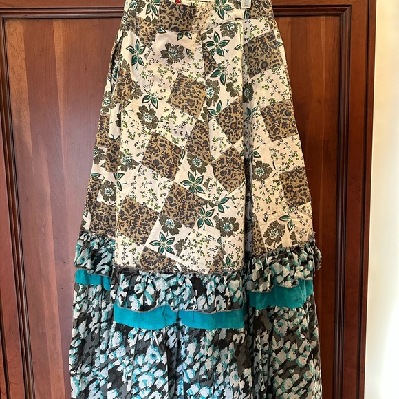 Anthropologie NWT Maxie skirt size small petite patchwork one of a kind - Picture 8 of 9